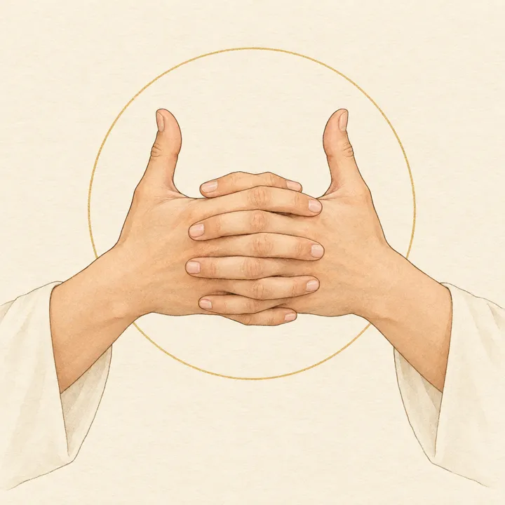 Illustration der Vajrapradama-Mudrā