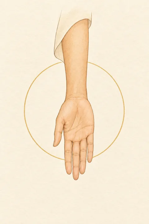 Illustration der Varada-Mudrā