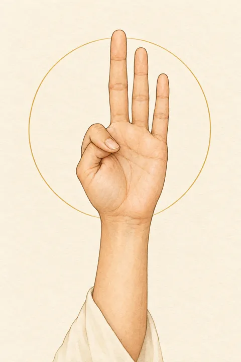 Illustration der Vāyu-Mudrā